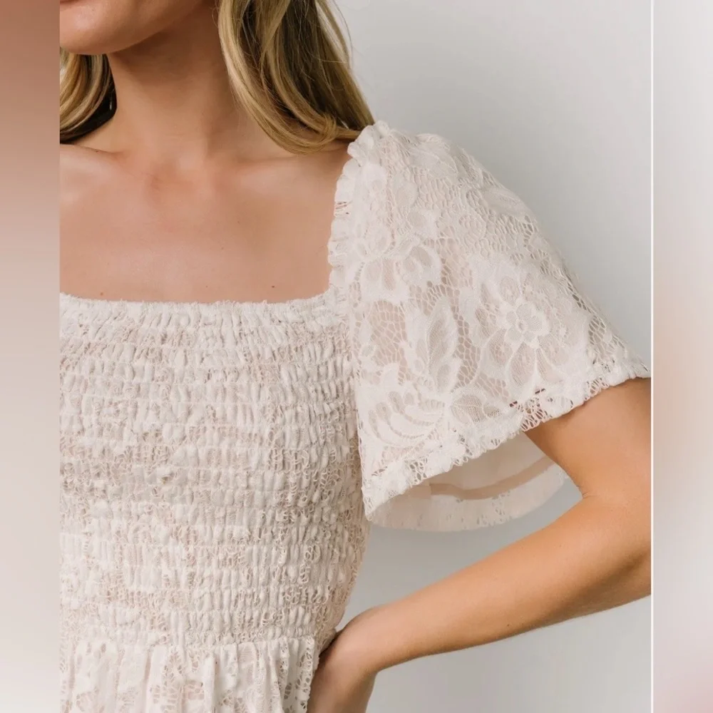 Baltic born Aspen Smocked Lace Maxi Dress - Picture 3 of 9